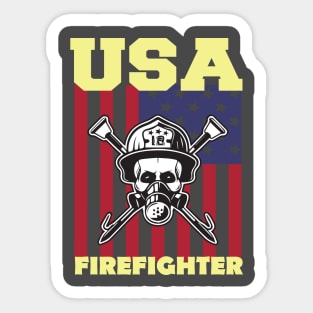 USA FIREFIGHTER Sticker